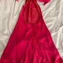 Silk Halter Dress Pink Photo 1