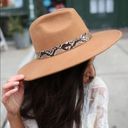 VICI  Tomahawk Snakeskin Band 100% Wool Hat Tan Western Fairy Y2K Boho Feminine Photo 2