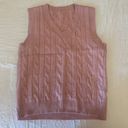 Pink Knit Sweater Vest Size M Photo 0