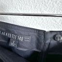 Lafayette 148  NY | Black Linen Wide Leg Sailor Button Trouser Pants | Size 2 Photo 6