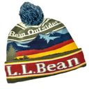 L.L.Bean  Katahdin Pom Beanie Hat Green Blue Unisex Photo 0