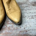 Zodiac Vintage  tan leather slouch western cowboy cowgirl boots 6.5 made in USA Photo 12