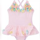 One Piece Little Me Baby Girls 3D Butterflies Floral stripe  Swimsuit 18 months Photo 0