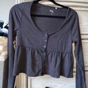 Pac sun Black Peplum Shirt Photo 0