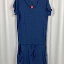 Sundry  Blue Cotton Slub Knit Waist Tie Dress Sz.2(M) NWT Photo 0