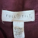 Full Tilt  Skirt Small Burgundy Button Front Mini Photo 1