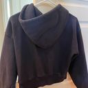 Aritzia Navy TNA Sweat Fleece Cropped Hoodie  Photo 1