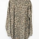 Pam & Gela  Revolve Womens Oversized Leopard Print Button Front Shirt Size S Photo 6