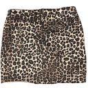 Good American  Leopard Print Raw Edge Denim Mini Skirt, Size 14/32 Photo 5