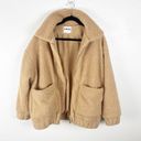 I am gia I.AM.GIA Tan Pixie Sherpa Long Sleeves Full Zipper Pockets Lined Teddy Coat Photo 9