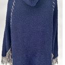 Vintage Neelam Cape Sweater Fringe, Hood, Pockets, Individual Sleeves Zipper Size L Photo 6