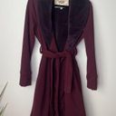 UGG  Duffield Robe Cranberry & Purple Belted Long Sleeve Warm Cozy Size Large Photo 1