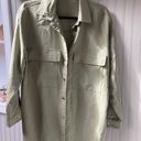 Pretty Little Thing Khaki Cargo Oversized Popper Front Shirt Dress Photo 1