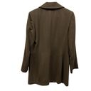 Mulberry  Worsted Wool Brown Belt Less Trench Coat 4 Button Jacket Women’s 10 Photo 6