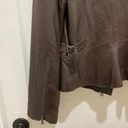 Marc New York  Dark Brown Leather Bomber Jacket Medium Photo 2