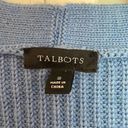 Talbots  blue shaker knit vneck cardigan size small Photo 3