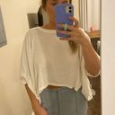 Free People White Crop Top Flowy Photo 4