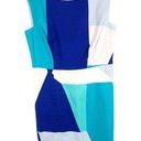 Tracy Reese Plenty  Dress Blue White Colorblock Vien Knee Length Back Zip NWT 395 Photo 0