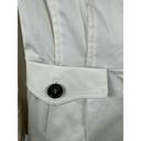 Mango MNG by  Womens Cotton Suit Jacket White Size 6 3 Blazer Cinched Waste Photo 4