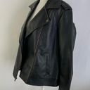 Universal Threads New Universal Thread Faux Leather Quilted Back Moto Jacket Black Size Medium Photo 7