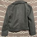 Jack by BB Dakota Gray Suede  Fitted Motorcycle Jacket Coat Photo 7