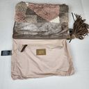 Anthropologie  Jasper & Jeera Metallic Leather Cotton Blend Large Pouch Tassel Photo 1