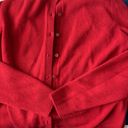 Croft & Barrow  Women’s Deep Red Button Down Long Sleeve Cardigan - Petite Small Photo 7