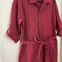 Burgundy Red Coveralls Boiler Field Suit Belted Jumpsuit Magnolia Brand Large Photo 2