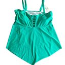 Beachsissi  Ruffle Hem Cross Front Tankini Teal XL New Photo 11