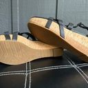 Eileen Fisher  Array Black Strappy Cork Wedge Platform Sandals Size 8 Photo 7