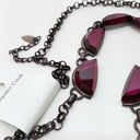 Coldwater Creek  Purple Crescent Gem Long Necklace Photo 1