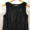 The Loft  Black Sequin Wool Blend Dress Size 2Tall Photo 3