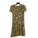 Scarlett Black & Golden Brown Swirl Leopard Print Dress Wm 8 Photo 5