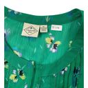 st. john's bay  Women Size XL Green Floral Blouse Balloon Sleeve (31-374) Photo 2