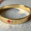 Kate Spade : Pink & Gold tone “Spot the Spade” bangle/bracelet- 6 pink spades Photo 8