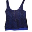 Lucca Couture  Cropped Lace Overlay Back Zip Medium Sleeveless Tank Blouse Photo 4