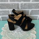 Naturalizer  FREEMA Womens Black Faux Suede Block Heel Platform Sandals Sz. 7.5 Photo 4