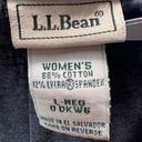 L.L.Bean  Womens Stretch Pull On Pants Sz L Gray Elastic Waist Straight High Rise Photo 10