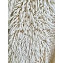 Rebecca Taylor 100%Wool Crochet Shaggy Open Front Cardigan Cream Womens Size M/L Photo 2