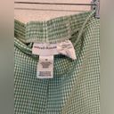 Alfred Dunner Petite Alfred Dunner Women Capri Pants 12 Green White Check Elastic Waist Cotton Blend Photo 4