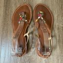 REEF  flat brown strappy sandals ~ boho bead detail ~ women’s size 10 Photo 7