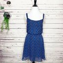 Bebop Blue & Red/Orange Hearts Sun Dress Size Small Photo 9