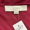 Loft  NWT Berry Striped V Wrap Back Long Sleeve Cropped Top Size Small Photo 8