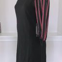 Luxology  Dress Black & Red Striped Sleeves Midi, Size S NWT Photo 2