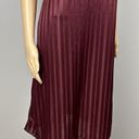 Petra Fashions Vintage  Size Medium Chemise Shimmer Stripes Burgundy Nighty Dress Photo 4
