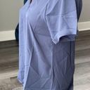 Zeagoo  Powder Blue Blouse Size S Crepe Top V-Neck Short Sleeve NWT F8 Photo 2