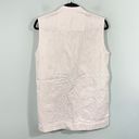 ZARA  Women's White Distressed Long Length Button Up Denim Vest Size S Photo 5