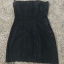 ZARA Black Denim Mini Dress Photo 0