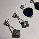 Kenneth Cole Lot Of 2 Silver Tone Pierced Dangle Drop Earrings - Signed  / Avon Photo 2