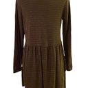 J.Jill  Forest Green Long Sleeve Babydoll Lagenlook Dress Size Small Photo 3